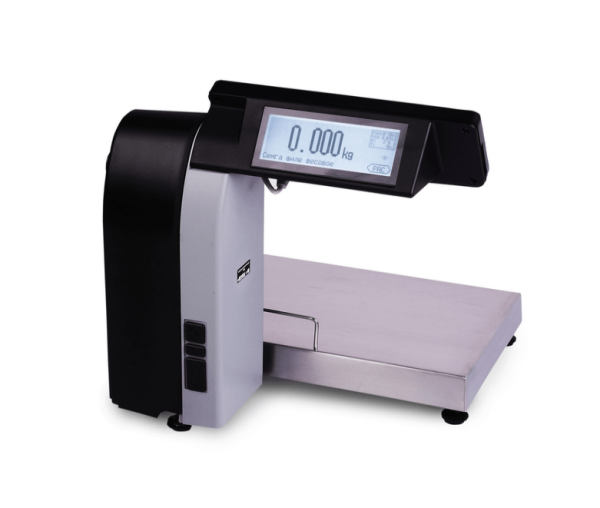 МАССА-К MK_R2L10-1 Весы с печатью этикеток. Торговые. Влагозащитные, 2 экрана Масса-К - торговое оборудование.